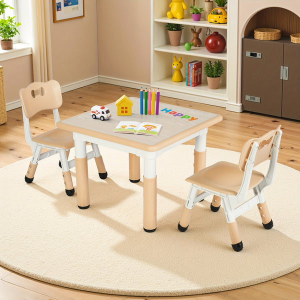 Kids Table And Chairs, Height Adjustable Table And Chair Set