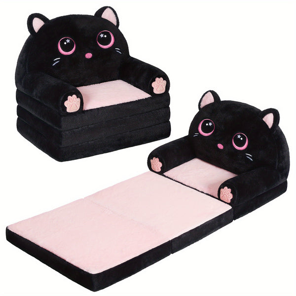 Foldable Multifunctional Sofa Comfortable Teenager Foldable Sofa with Pillow - Plush