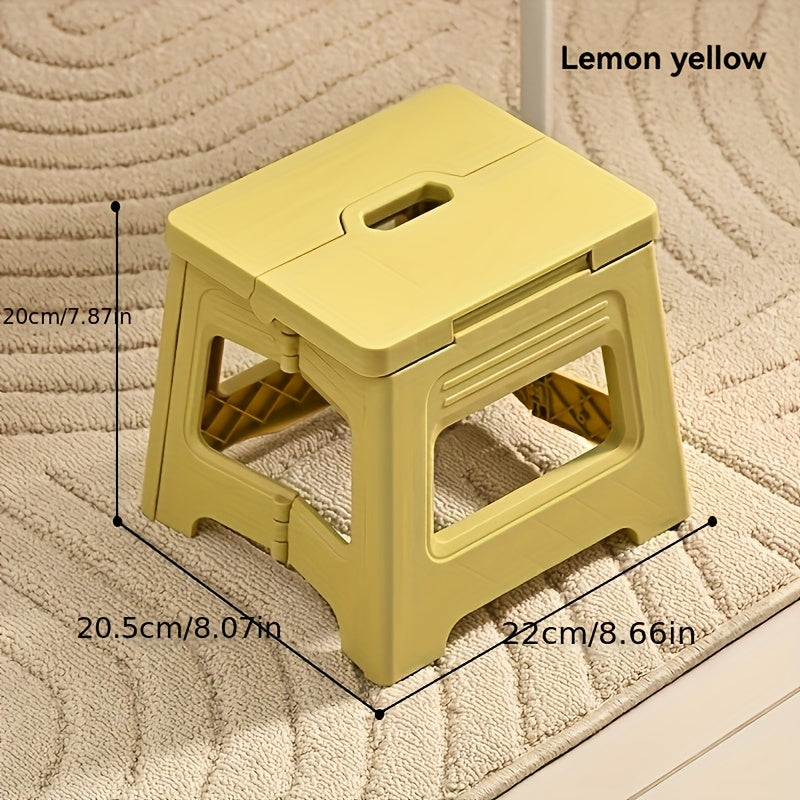 1pc Foldable Step Stool Storage Bench, Shoe Changing Stool - Portable, Adjustable, Durable Square Stool, Suitable for Home