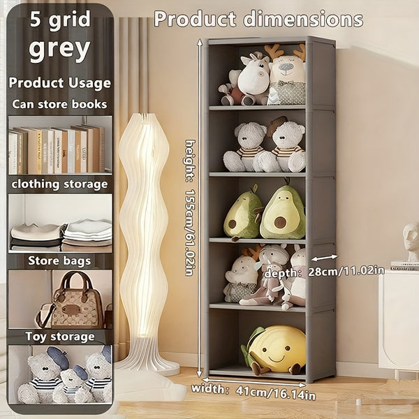 Multi-Layer Easy-to-Assemble Bookshelf, Simple Home Clothing Storage Wardrobe, Toy Organizer