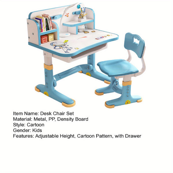 inches study table writing desk bookshelf combination all-in-one table for home use can lift the student homework desks and chairs set