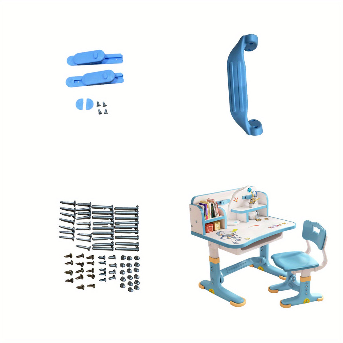 inches study table writing desk bookshelf combination all-in-one table for home use can lift the student homework desks and chairs set