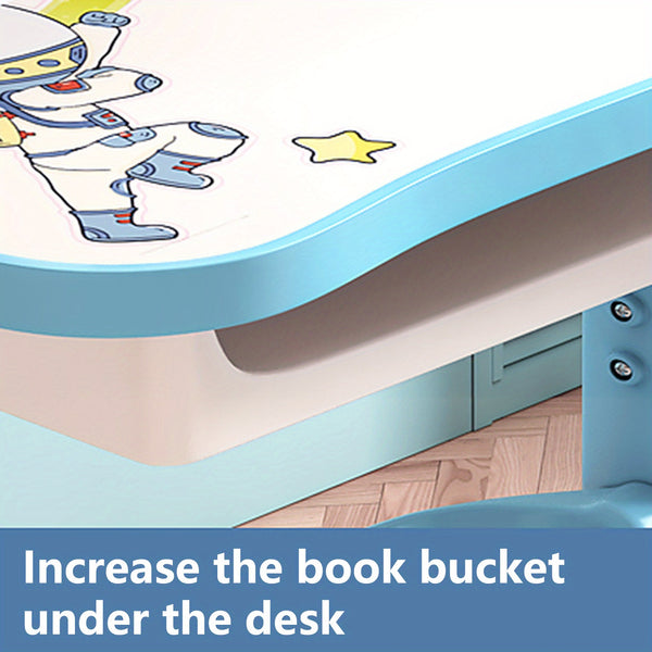 inches study table writing desk bookshelf combination all-in-one table for home use can lift the student homework desks and chairs set