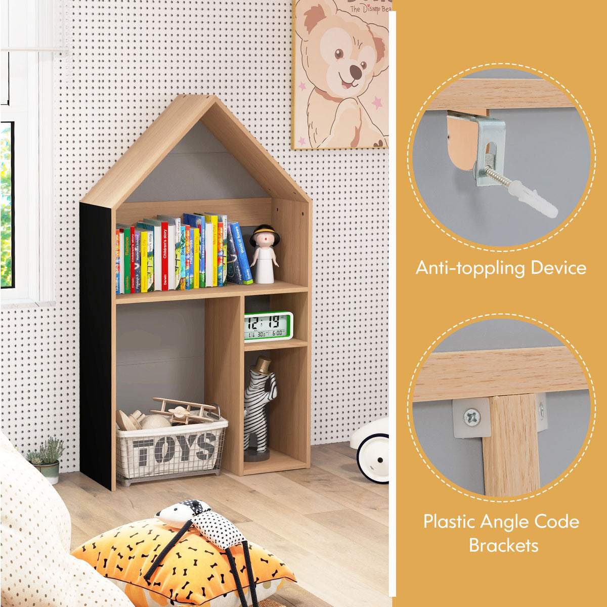 MULTIGOT Kids House-Shaped Table and Chair Set