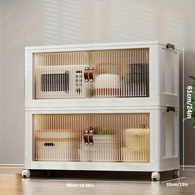 2\u002F3\u002F4\u002F5-Tier Heavy-Duty Plastic Storage Cabinet with Lockable Doors & Lockable Drawers-Like Doors