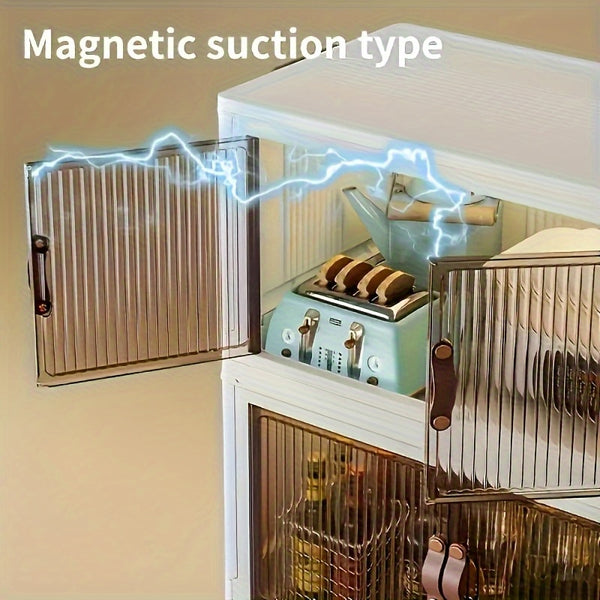 2\u002F3\u002F4\u002F5-Tier Heavy-Duty Plastic Storage Cabinet with Lockable Doors & Lockable Drawers-Like Doors