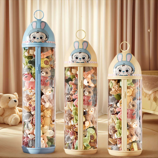 Extra-Tall Heavy-Duty Clear Storage Cabinet with Zipper Closure - Heavy-Duty Plastic Construction