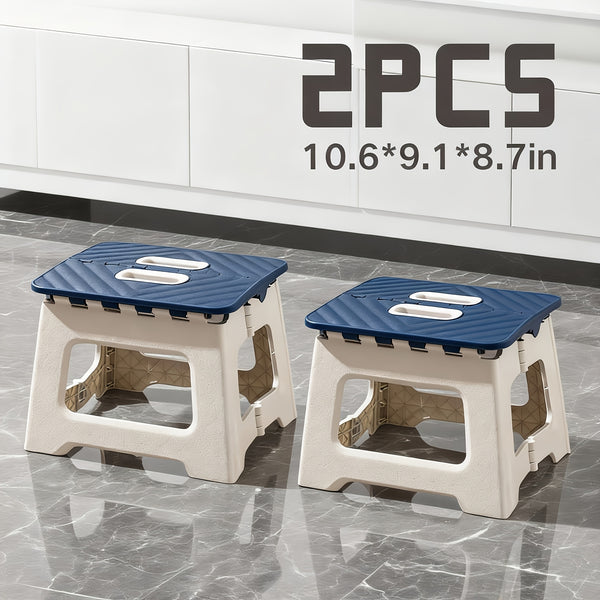 Home Folding Footstool 2pcs Non Slip Surface Footstool, Height 10 Inches