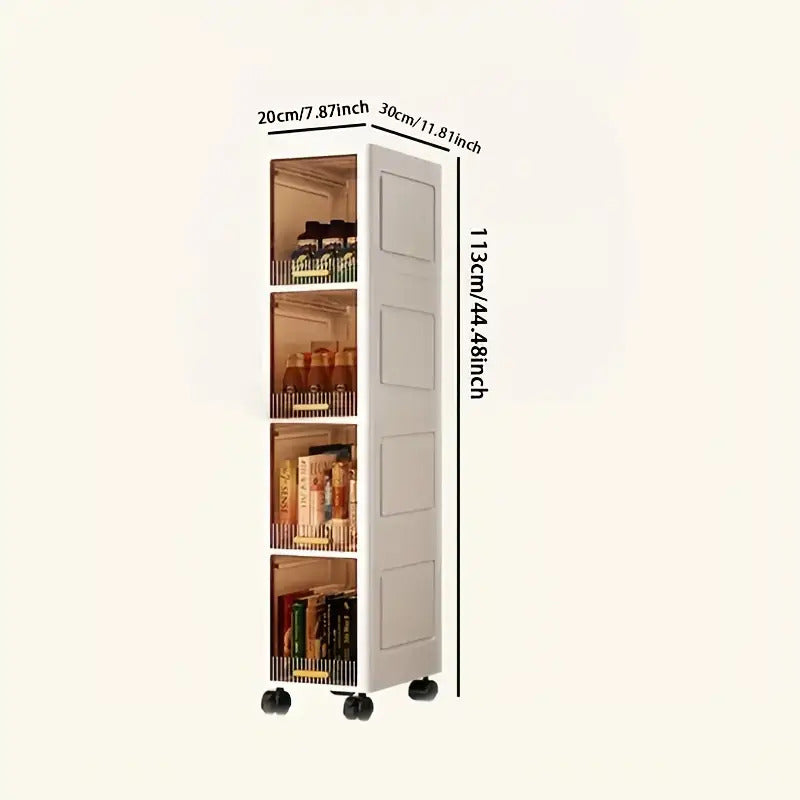 Multi-Functional 3\u002F4\u002F5-Tier Storage Cabinet, Floor-Standing Wardrobe for Toys and Snacks with Dustproof Design – Ideal for Home