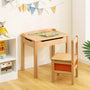 MULTIGOT Kids Table and Chair Set, Flip Top Toddler Study Desk w\u002F Chair for Playroom Nursery