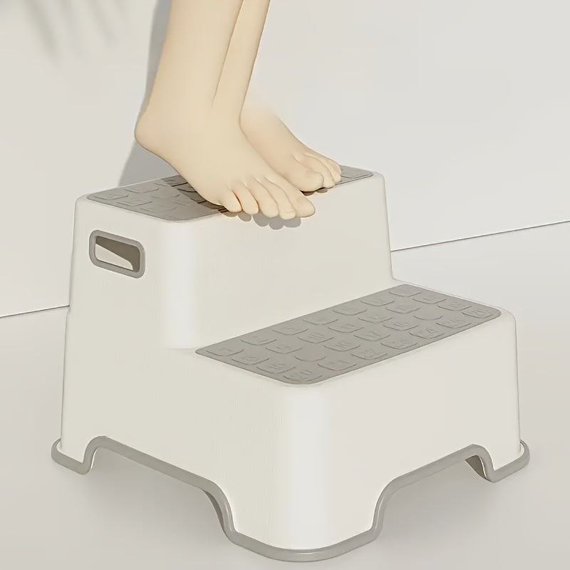 Christmas Multifunctional Bathroom Anti-Slip Two Step Stool | Suitable for Toilet Training + Brushing Aid Dual Functionality