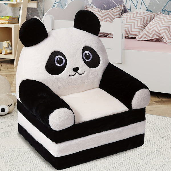 Kids Sofa Chair For, 2-in-1 Folding Soft Couch, Velvet Of Coral Washable Polyester\u002FMemory Foam