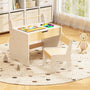 LIFEZEAL Kids Table and Chair Set, Wooden Activity Desk and Chair Set with 2-in-1 Detachable Tabletop